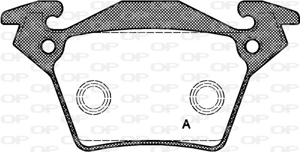 OPEN PARTS Комплект тормозных колодок, дисковый тормоз BPA0717.00